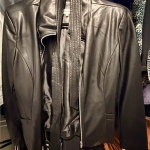 Calvin Klein Black Faux Leather Jacket
